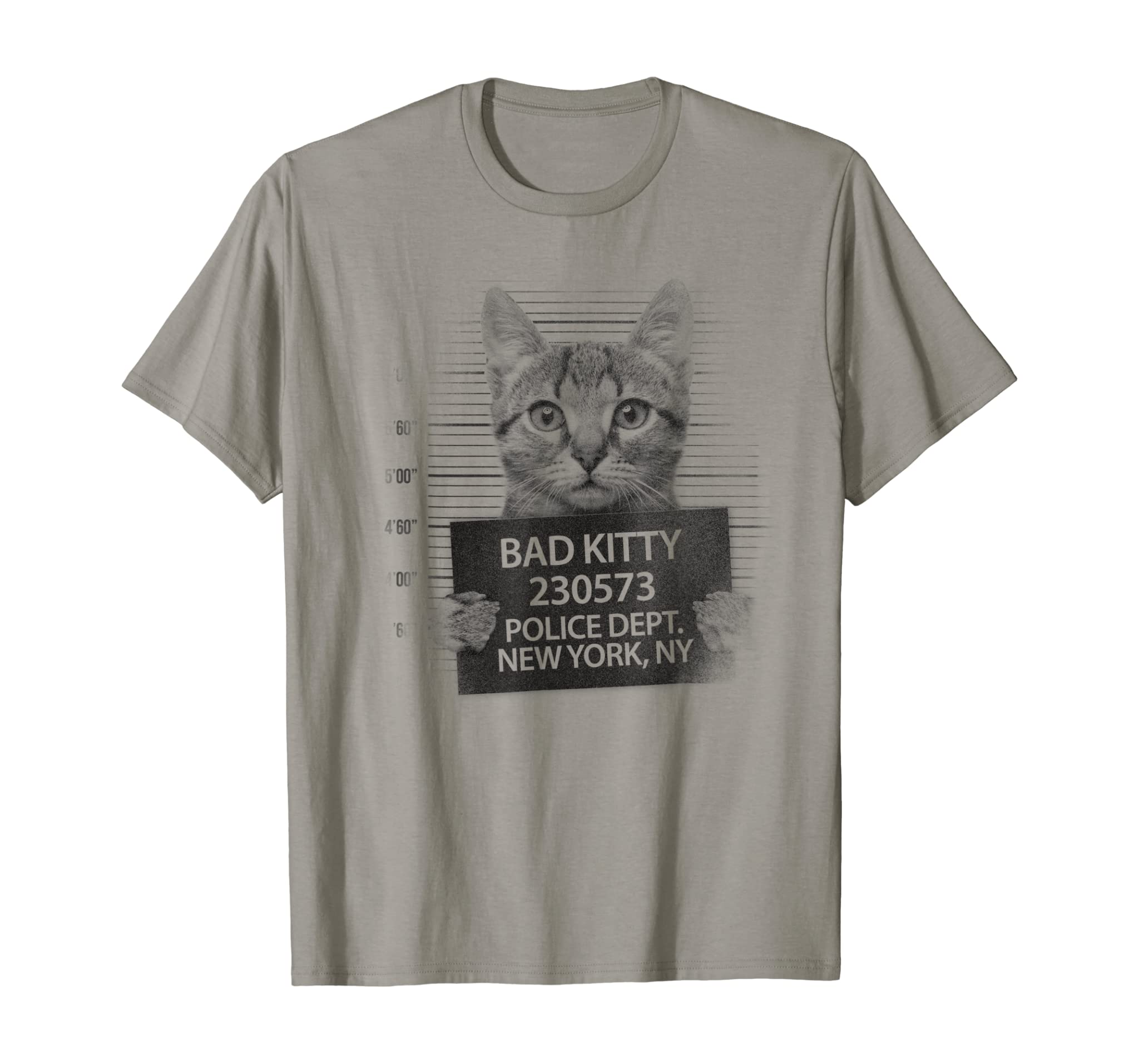 Bad Kitty Cat Police Line Up Funny Cats T-shirt Unisex