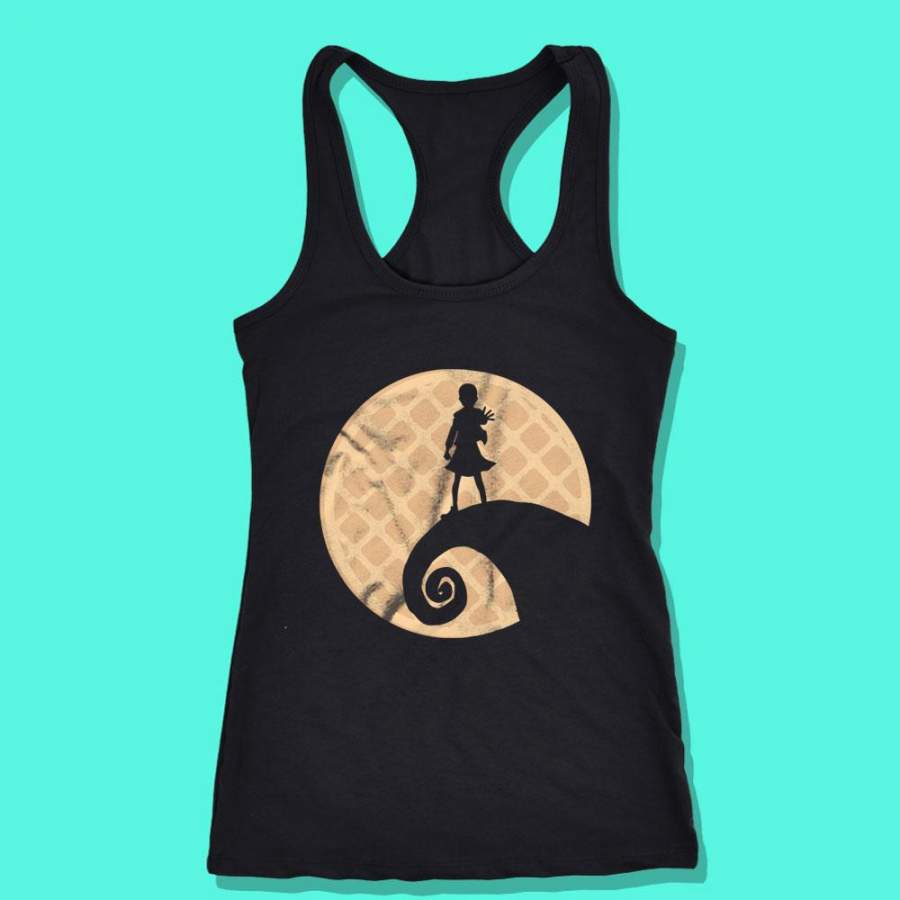 A Nightmare Before Stranger Things Waffle Parodi Women’S Tank Top