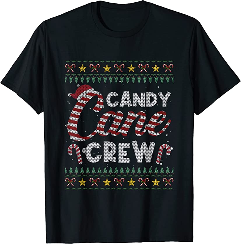 Candy Cane Crew Funny Christmas Candy Cane Ugly X Mas T-Shirt