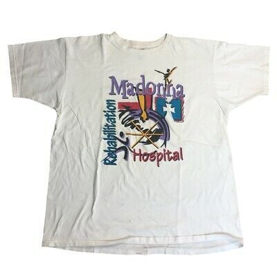 Vintage Madonna Rehab Rehabilitation Hospital  Graphic T Shirt 5041