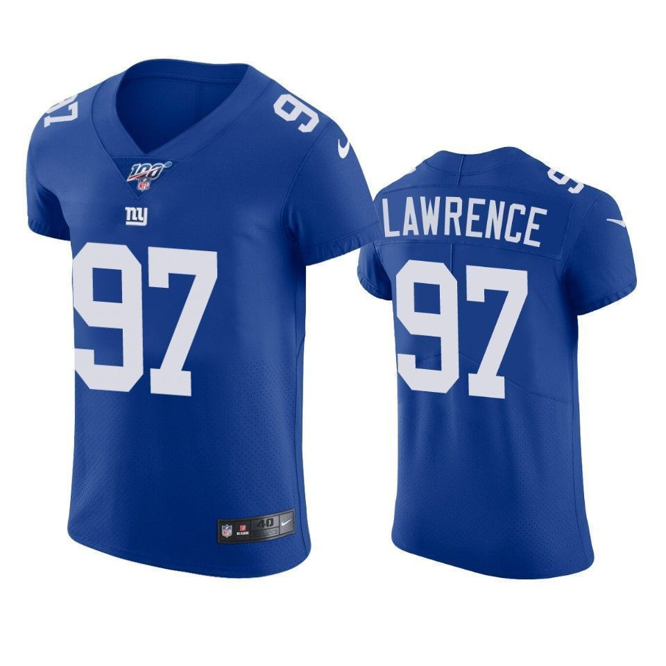 New York Giants Dexter Lawrence Royal 100Th Season Vapor Elite 3D Jersey