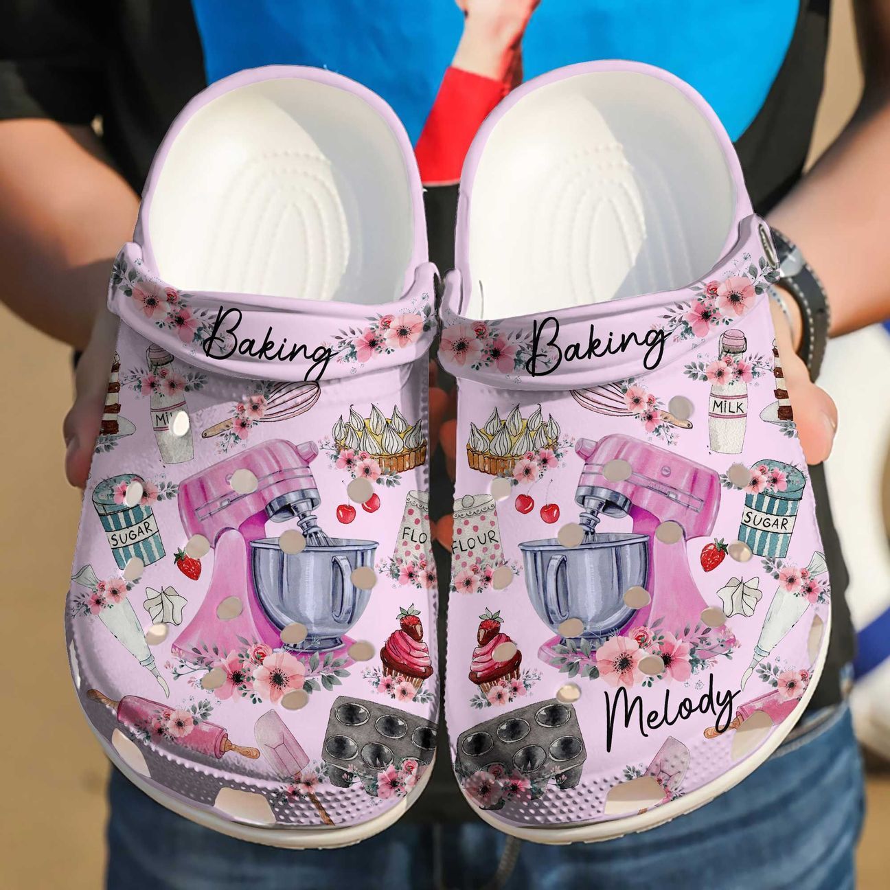 Baking Personalized Clog, Custom Name, Text Love, Fashion Style For Women, Men, Kid, Print 3D