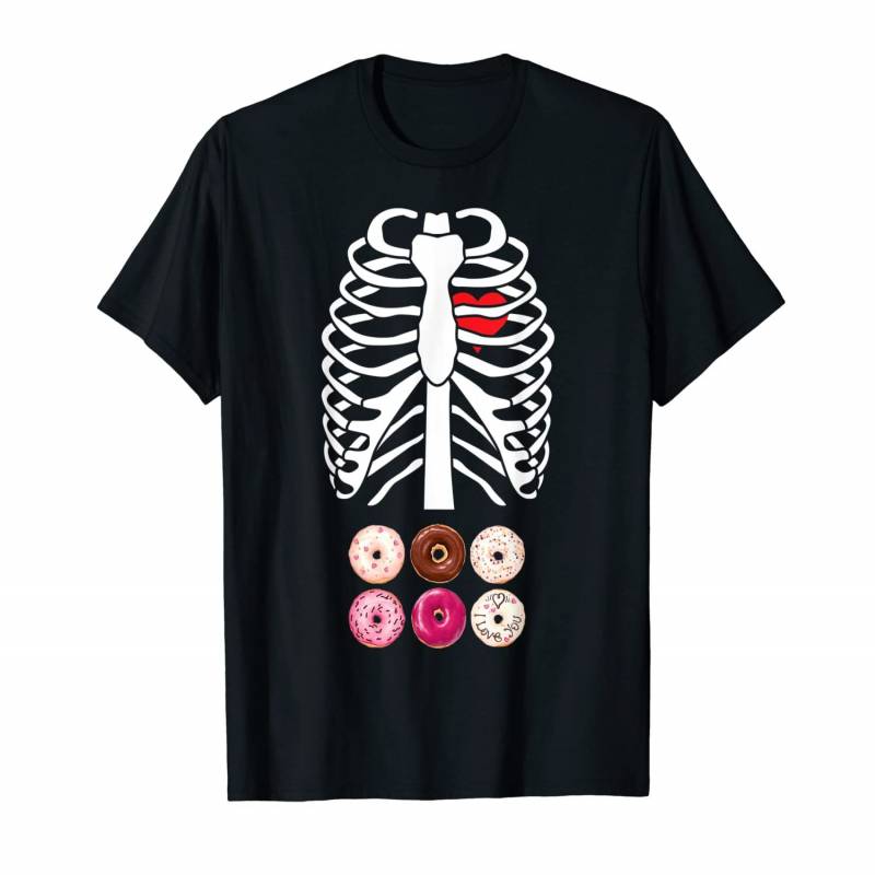 Donuts Candy Halloween Costume T-shirt Ribs Bone