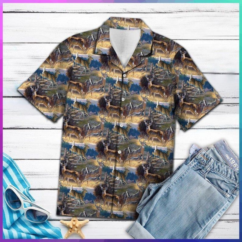 Deer Hunting Multicolor Unique Design Hawaii Shirt Ha53241