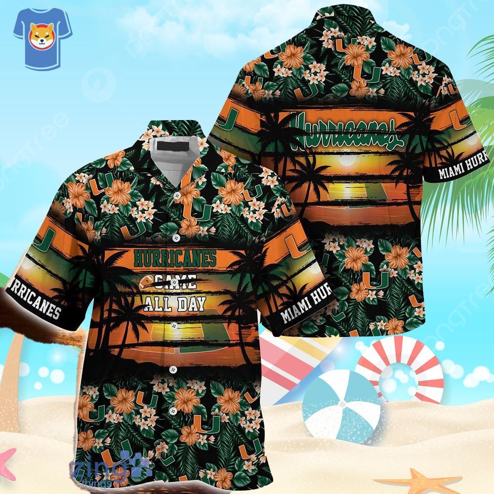 Miami Hurricanes Floral Pattern For Sports Enthusiast This Year Beach Summer Hawaiian Shirt