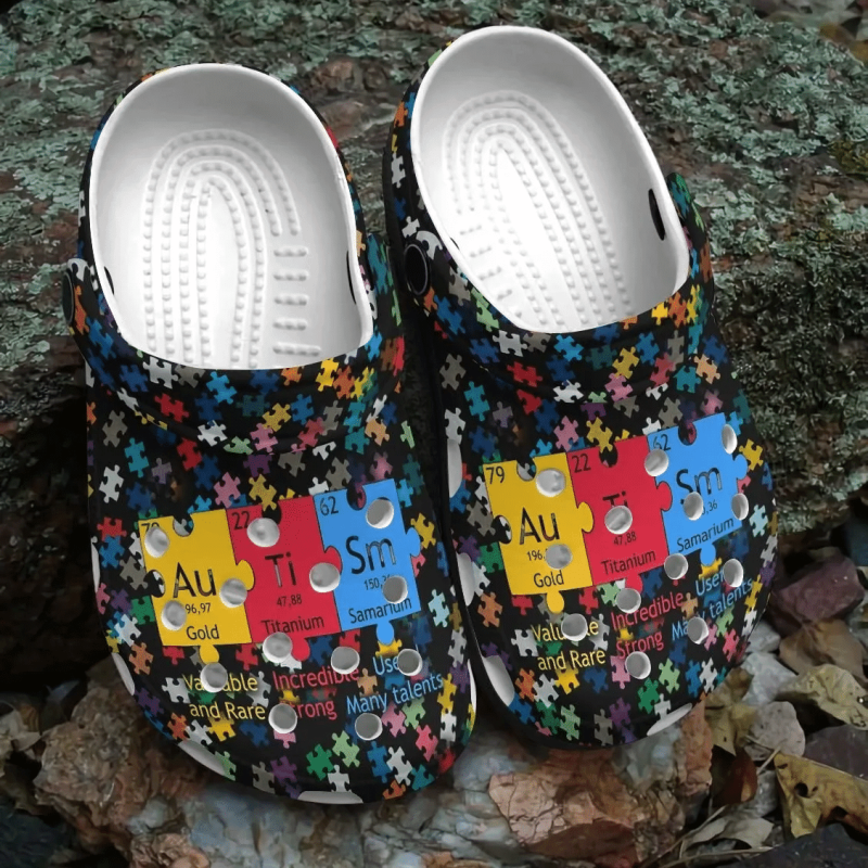 Autism Awareness Autism Periodic Table Crocband Clog Shoes For Men Women