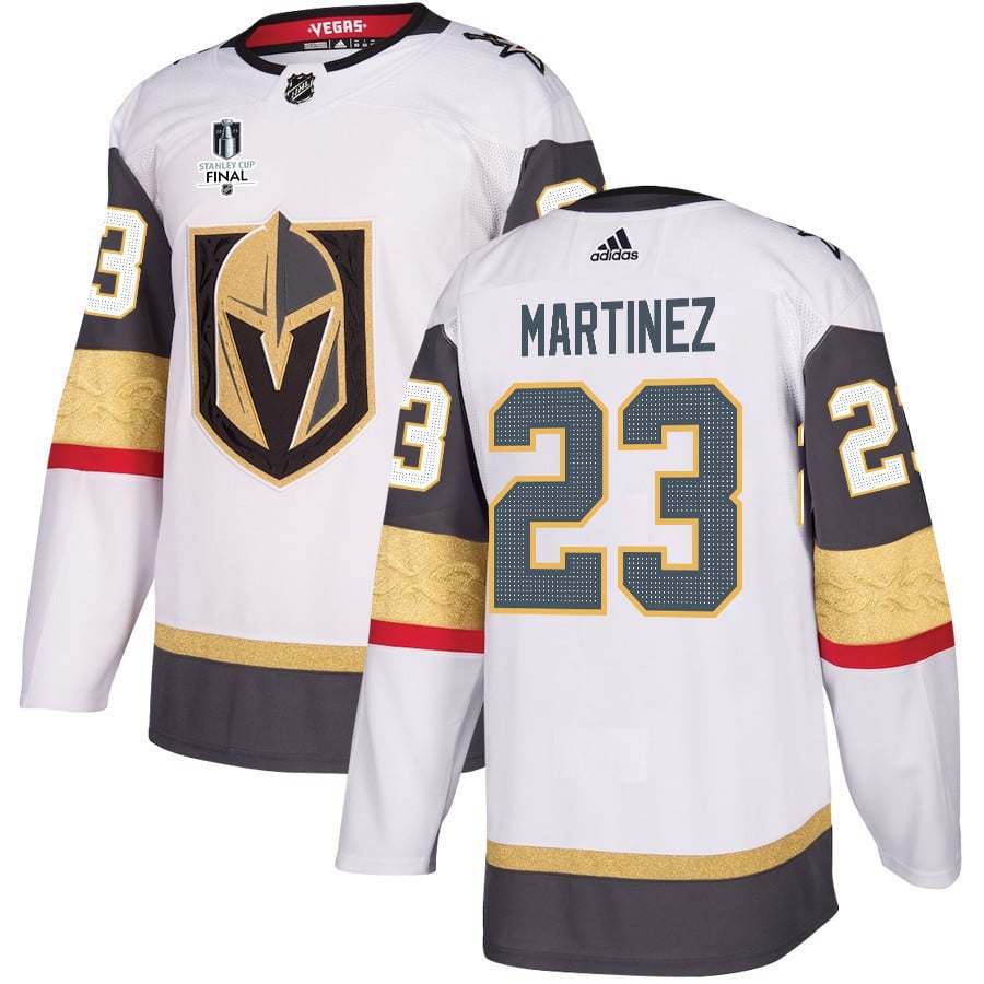 Alec Martinez 23 Vegas Golden Knights Stanley Cup 2023 Final Patch Away Breakaway Men Jersey – White