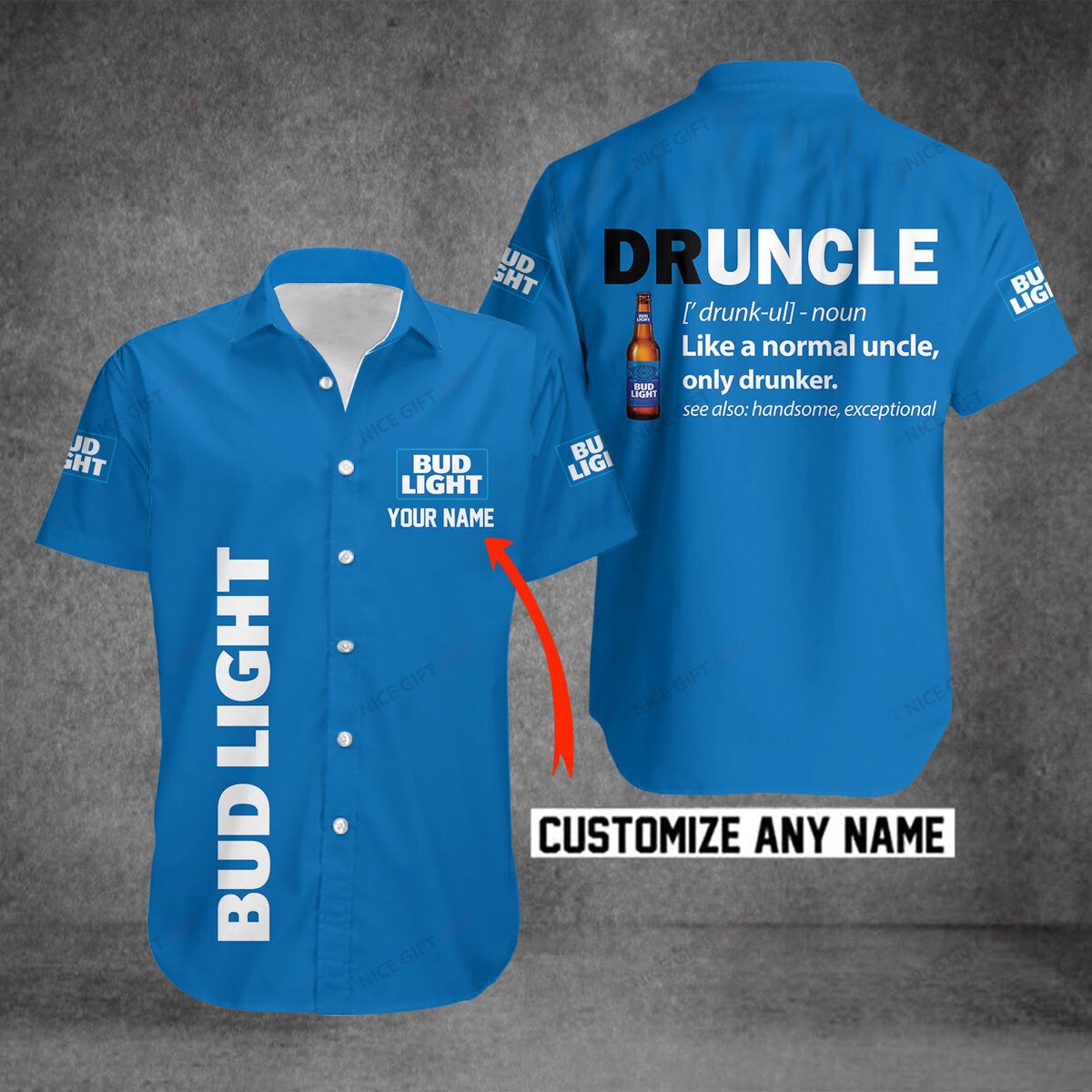 Bud Light Druncle Custom Name Hawaiian Shirt 3Hs-D1M1