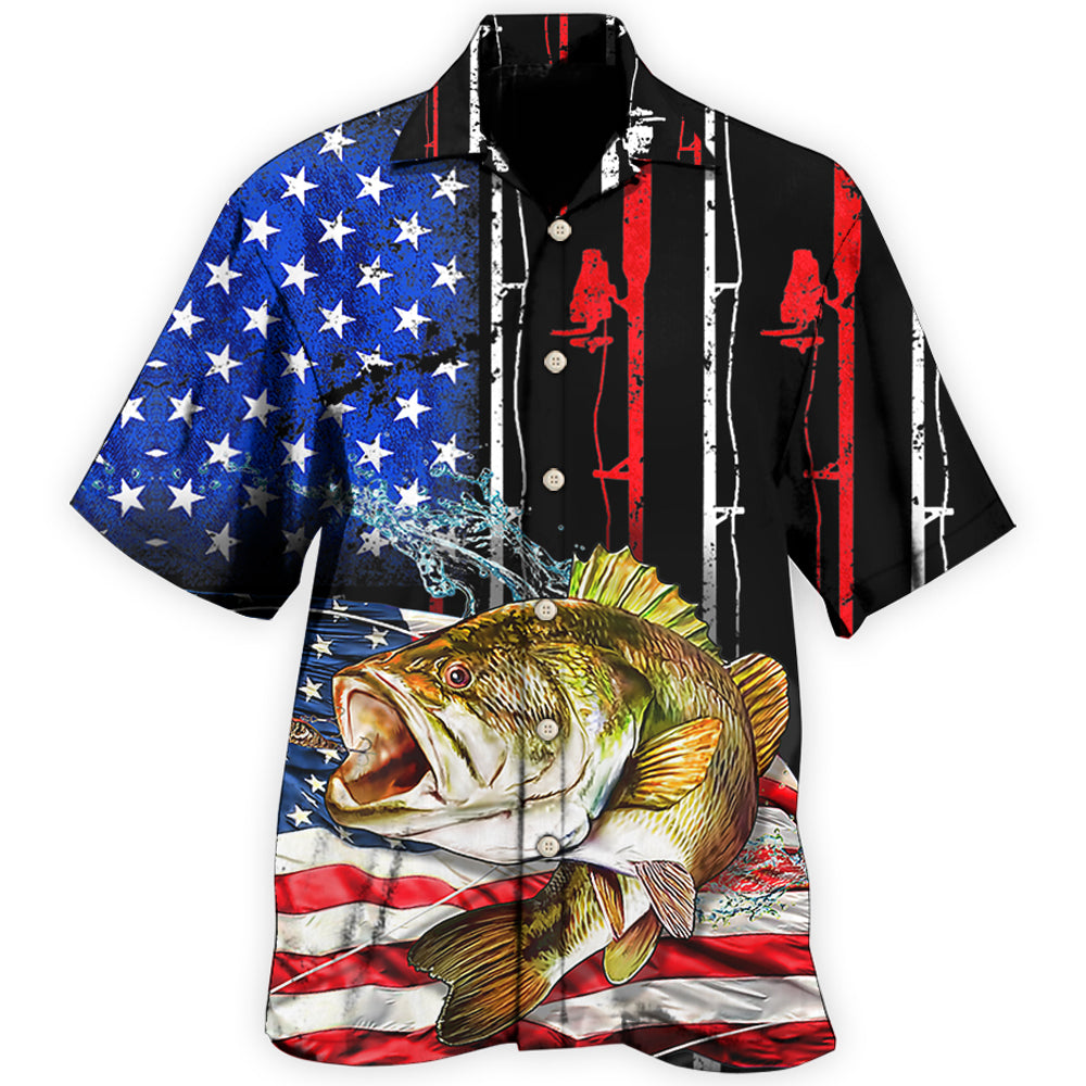 Amazing Fishing Us Flag Style Hawaii Shirt Ha107935