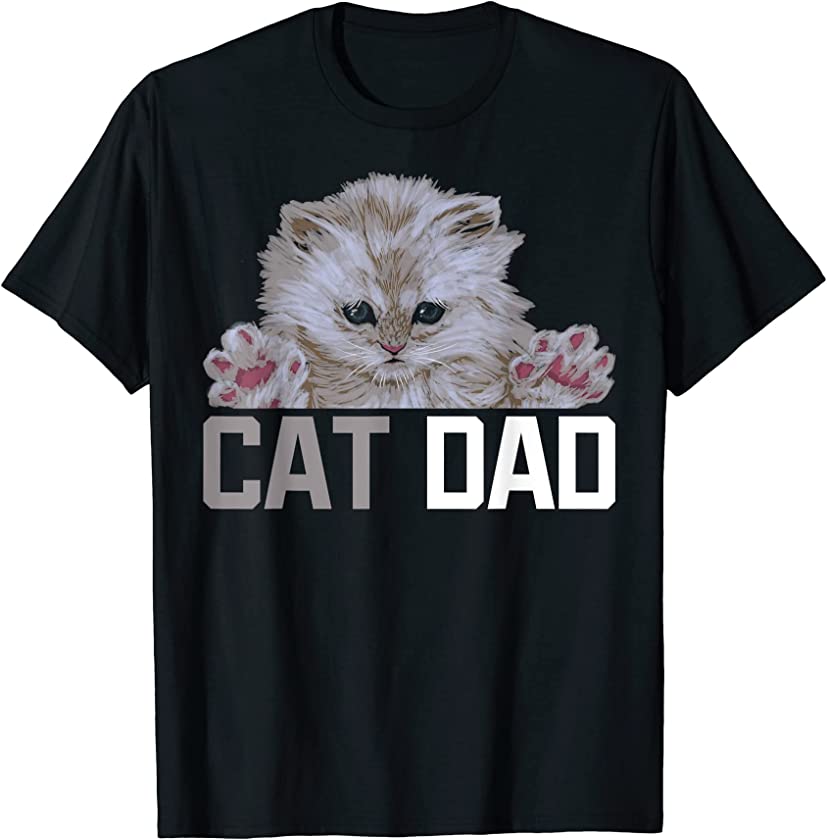 Cat Dad Daddy Kitten Kitty Owners Fur Parent Cat Lover Funny T-Shirt