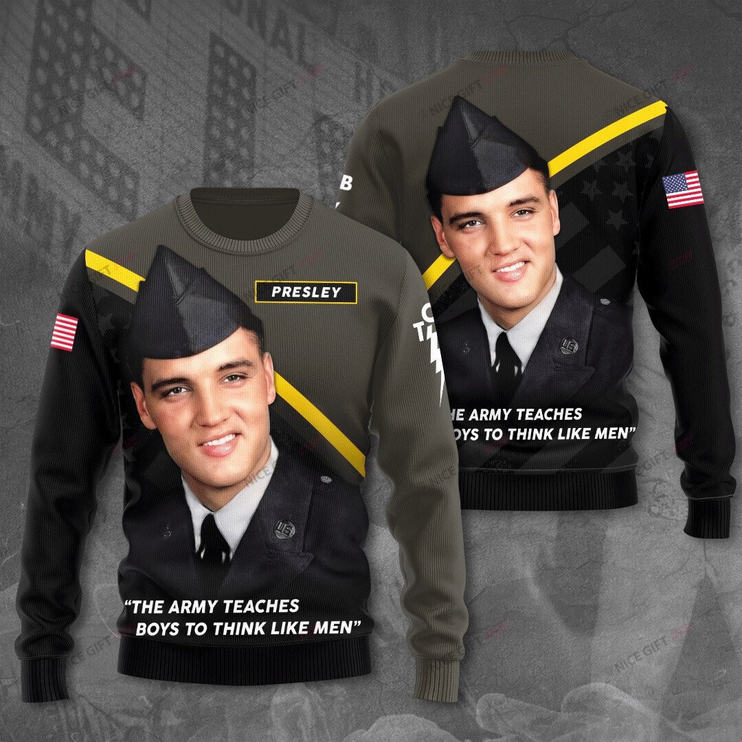 Elvis Presley Crewneck Sweatshirt 3Cs-O2H9