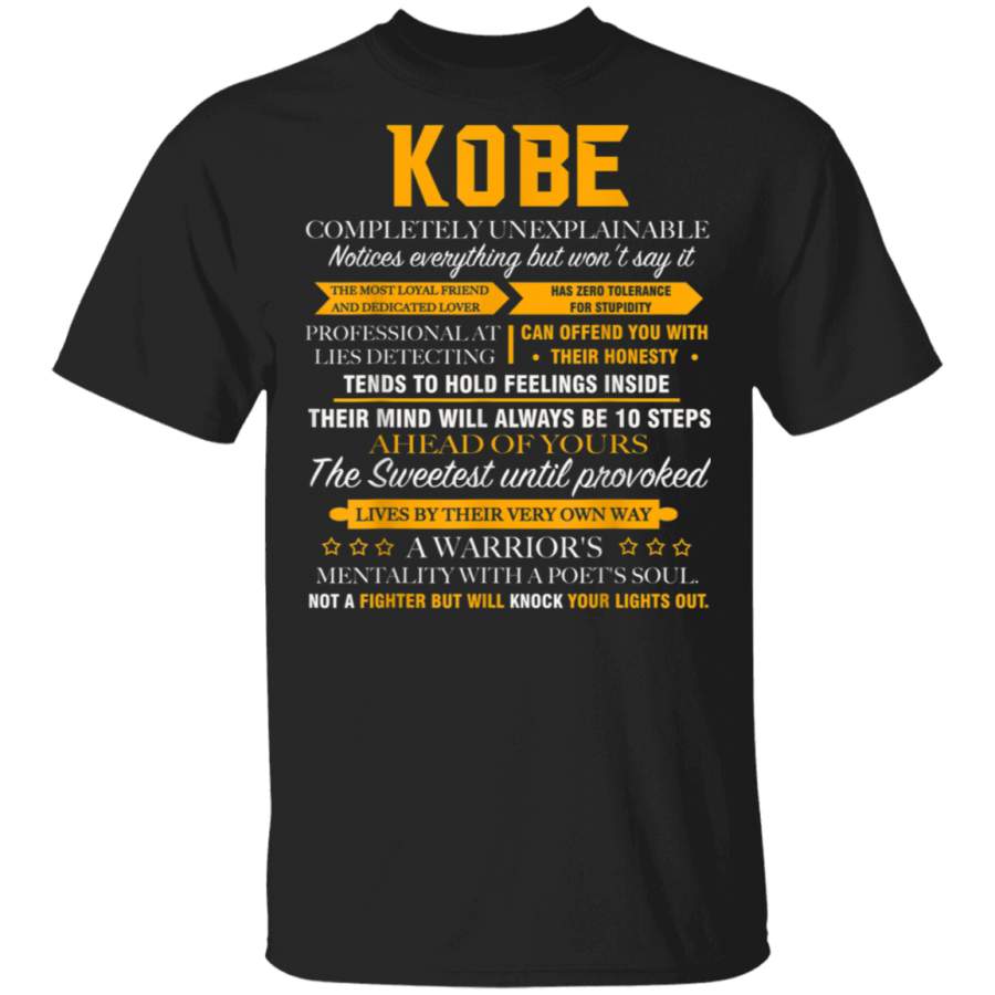 Kobe completely unexplainable name shirt Front Print 1kana