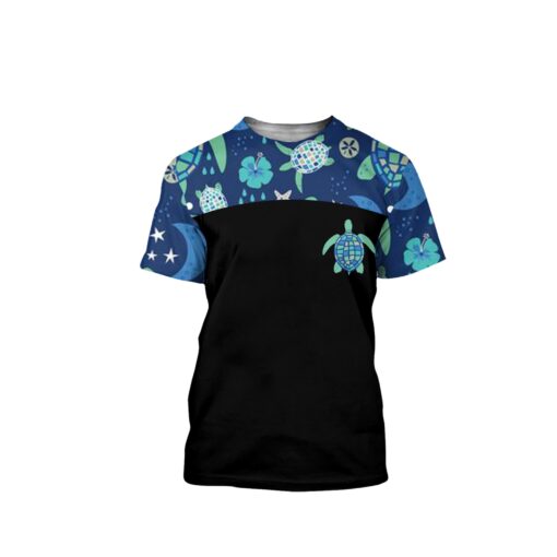 Sea Moon Turtle 3D All Over Printed Shirts For Men And Women Turtle Lovers, Gift For Men Gift For Women Gift For Turtle Lover Friend 3D Shirts