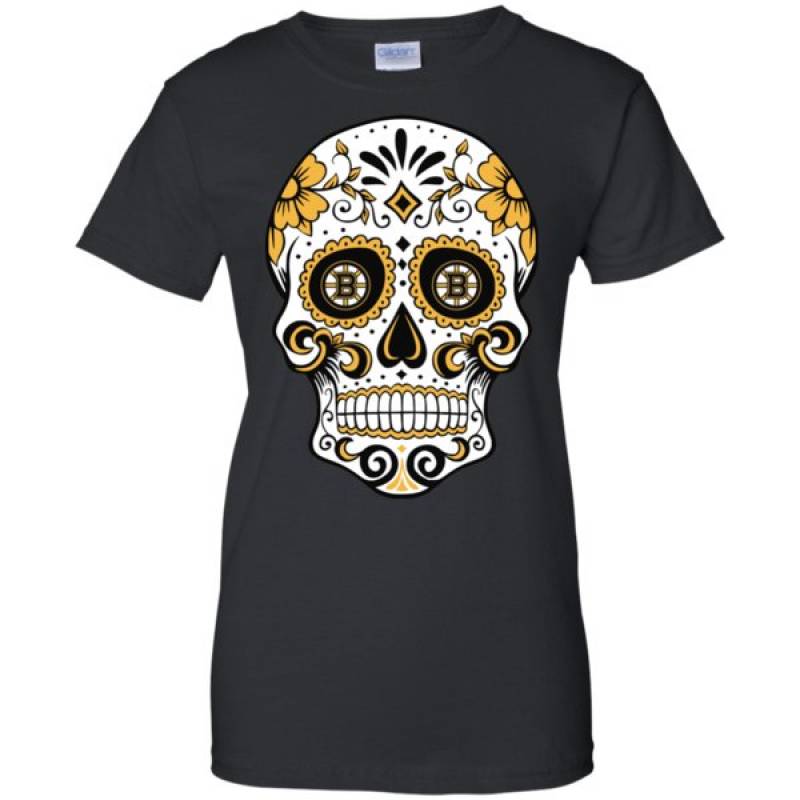 Boston Bruins Sugar Skull T-shirt Long Sleeve Sweatshirt Hoodie