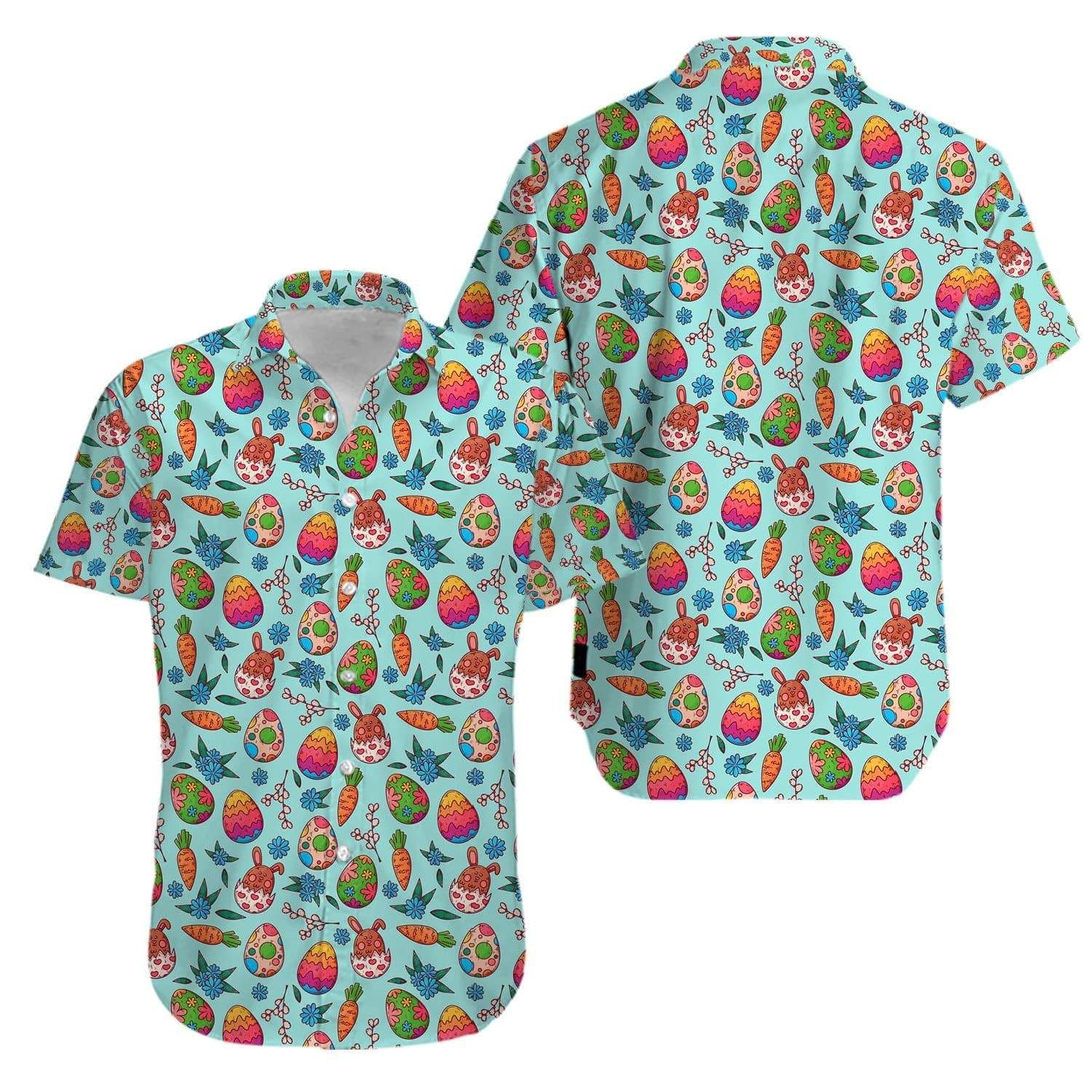 Shop Bunny Love Carrot Happy Easter Day Egg Hawaii Aloha Shirts V Ha65592