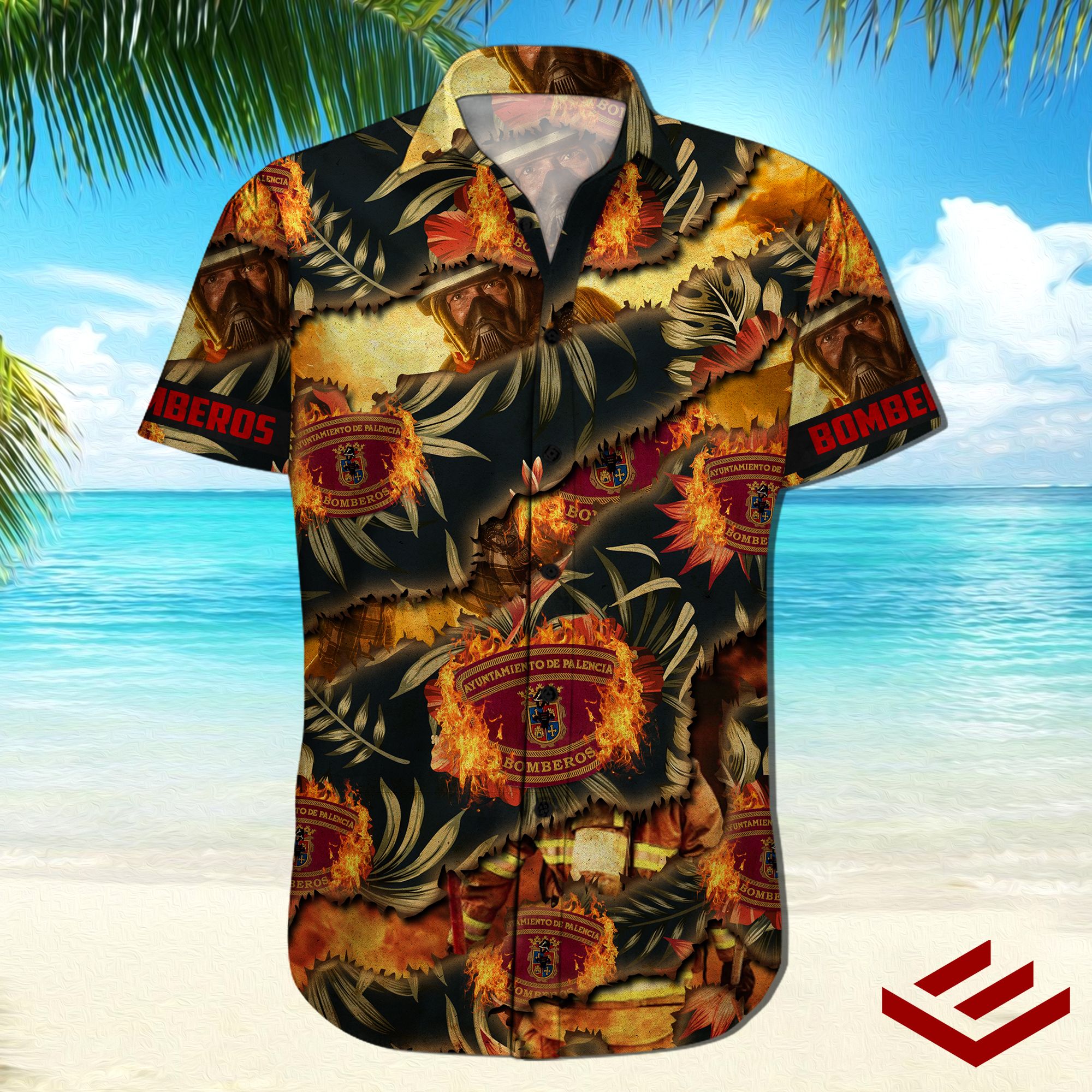 Spanish Firefighter Spain Printed Hawaiian Shirt Caf Ha96413