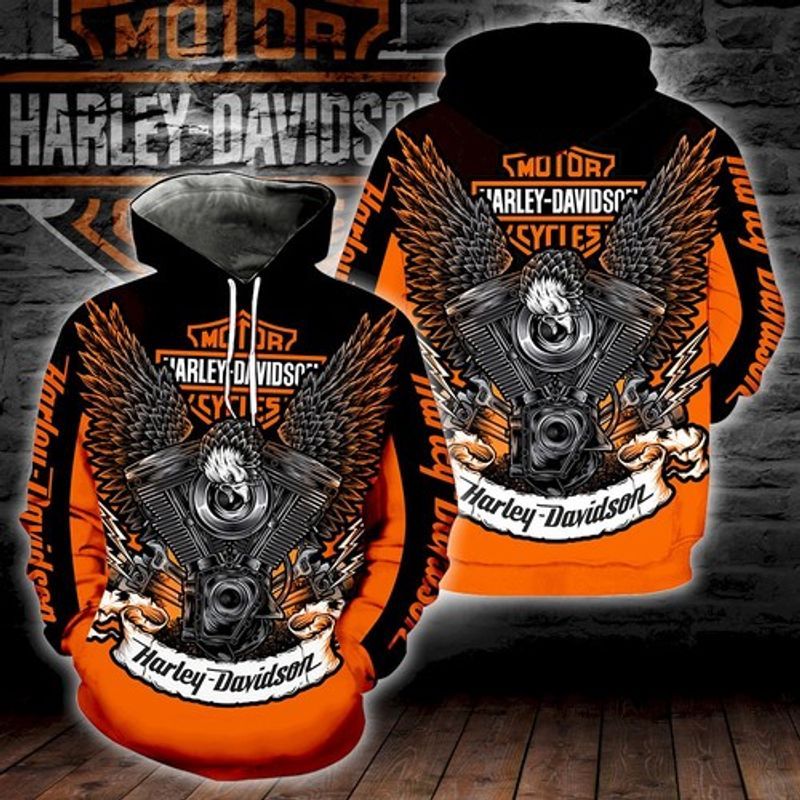 Harley Davidson New Eagle For Men And Women 3D Hoodie N98