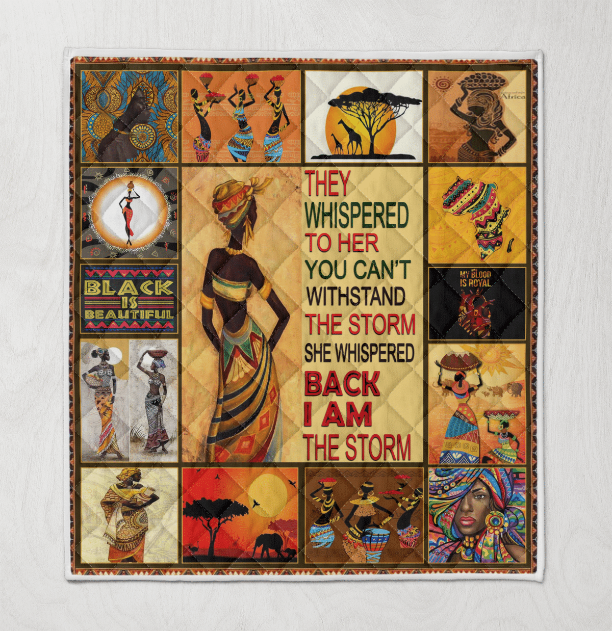 Quilt For Black Women African Patterns Black Girl Art Quilt