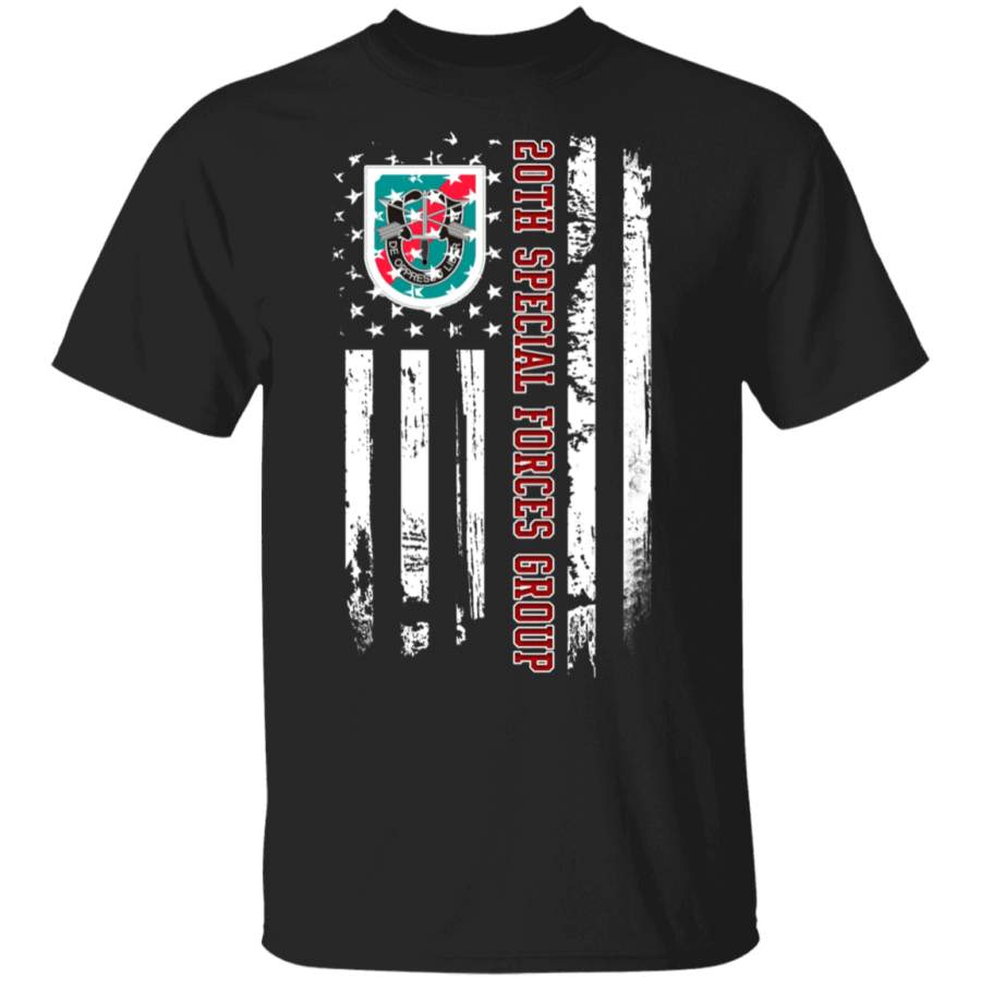 20th Special Forces Group Veteran American Flag Father’s Day Veteran’s Day Tshirt