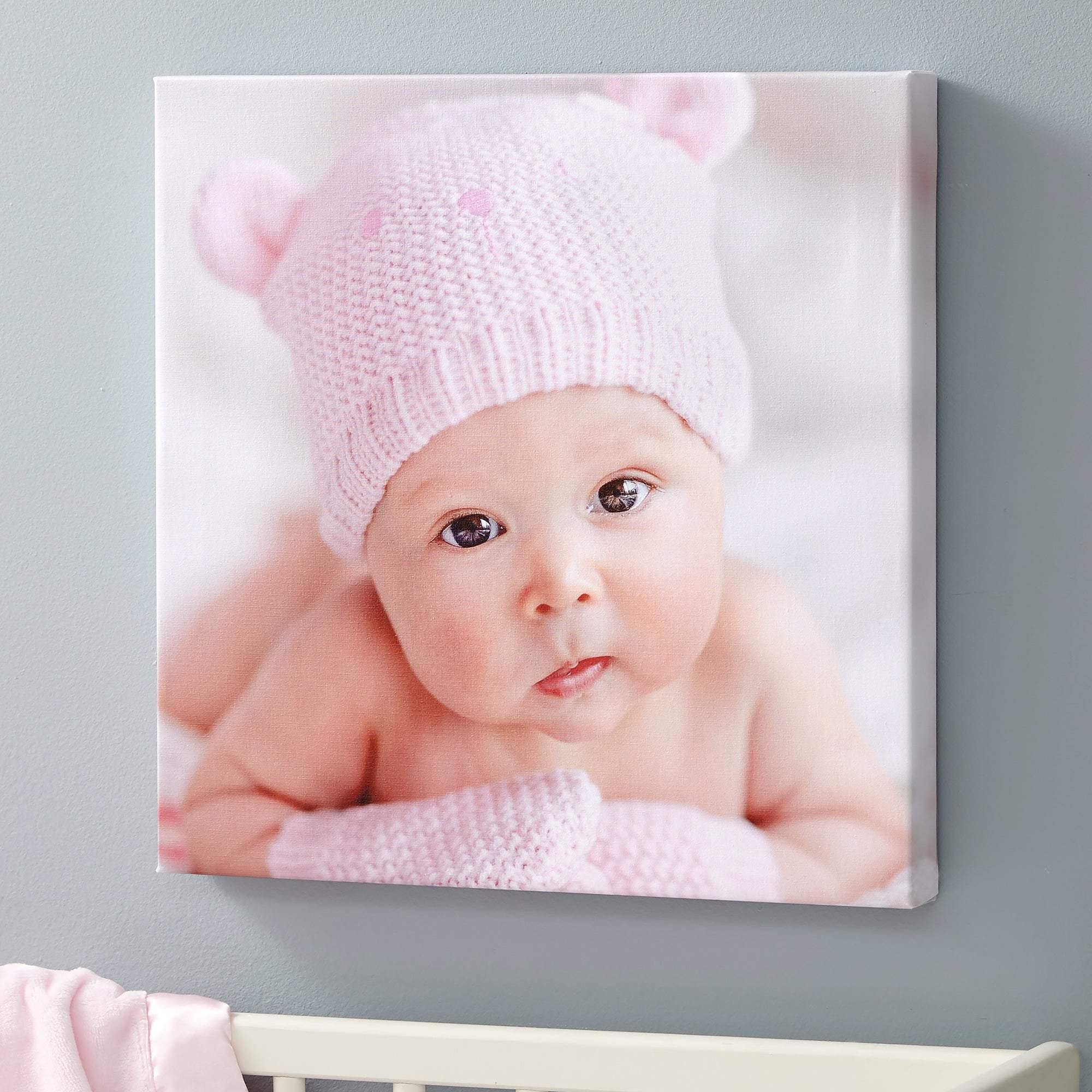 [Personalized Photo] Baby Photo Memories – Gift For Family, Best Idea For Home Decor – Matte Canvas, Wall Art, Canvas Prints