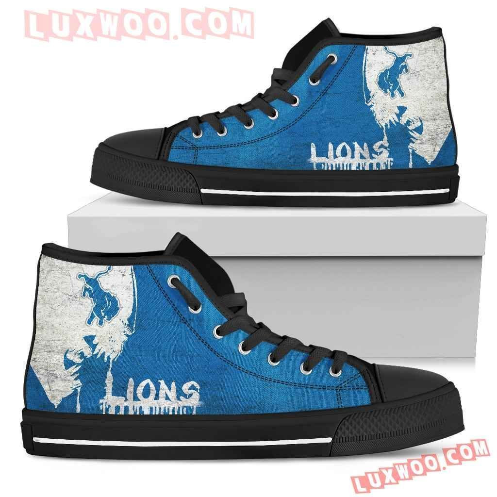 Alien Movie Detroit Lions High Top Shoes Sport Sneakers