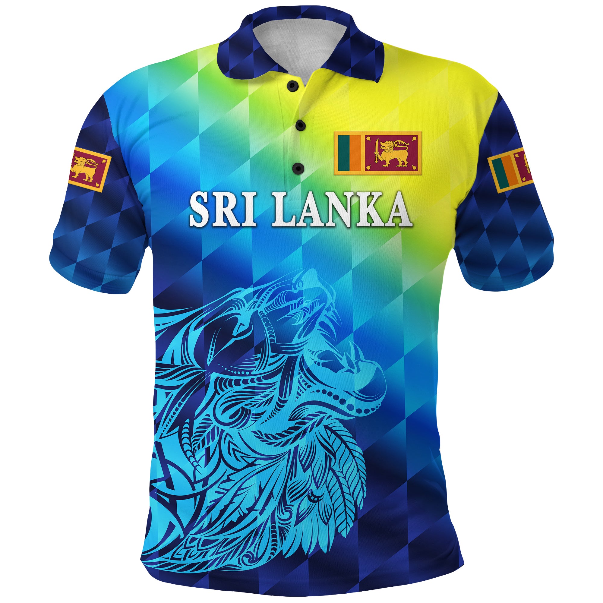 (Custom Personalised) Sri Lanka Polo Shirt Lion Vibes Lt8