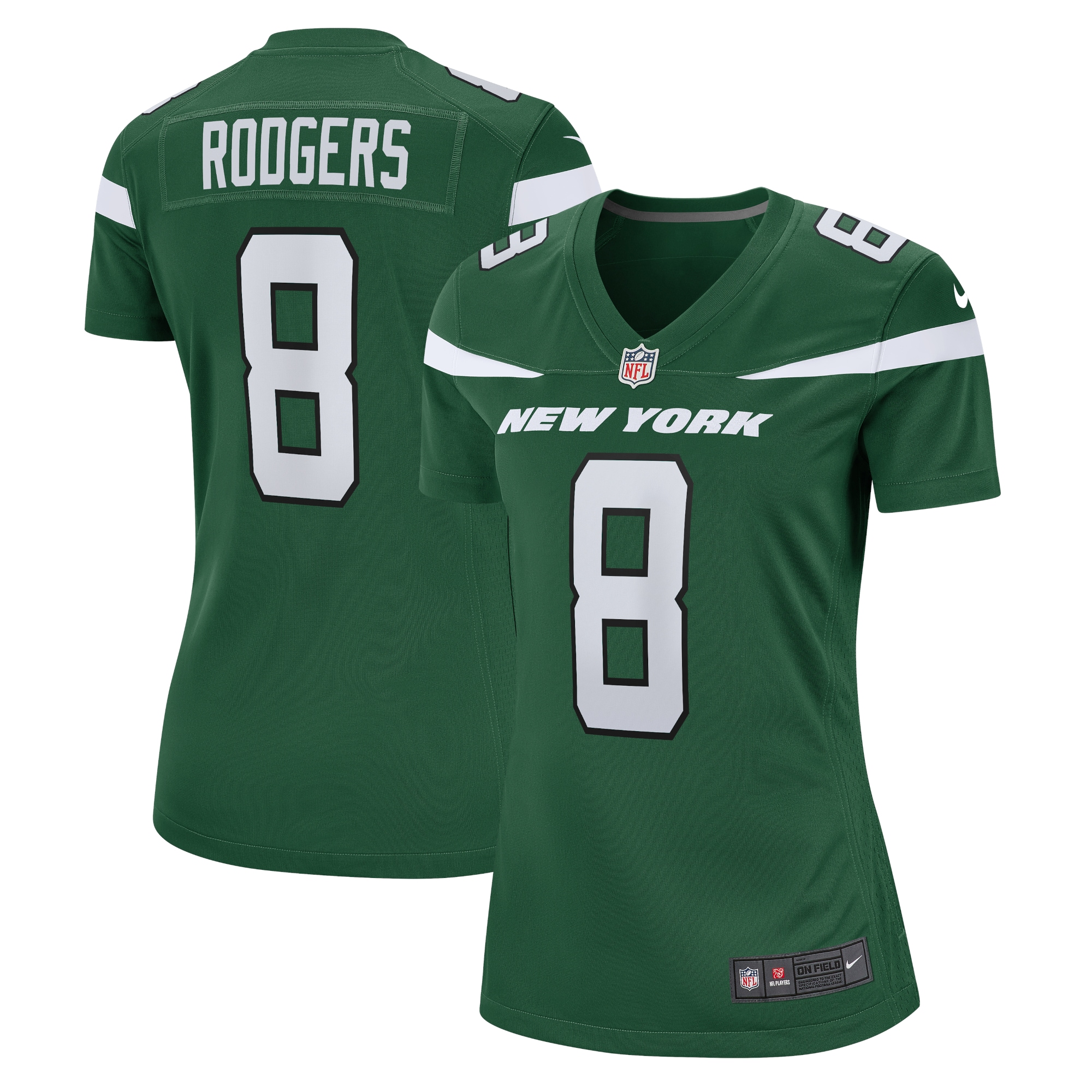 Aaron Rodgers New York Jets Women's Player Jersey – Green