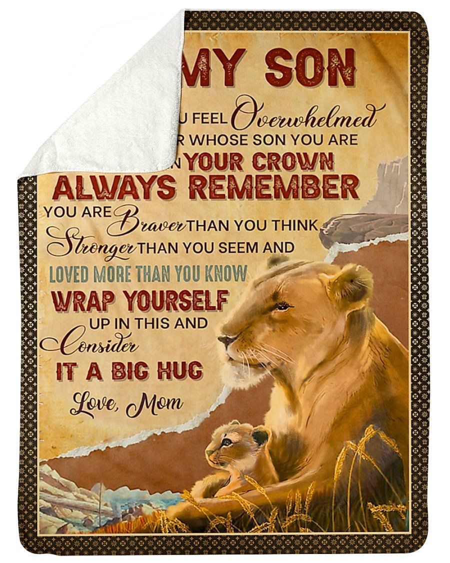 Wrap Yourself Up In This Lion Wild Nature Mama Gift For Son Sherpa Blanket