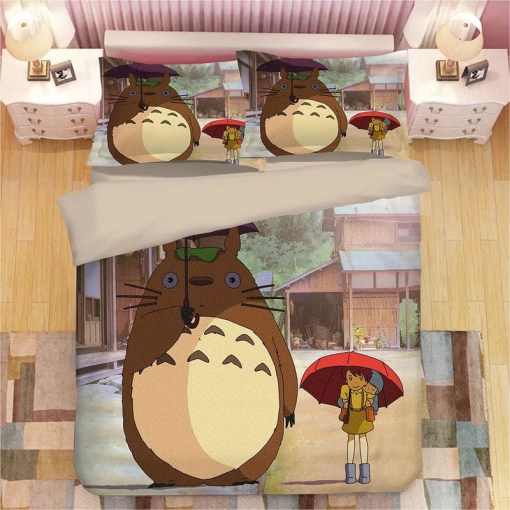 Tonari No Totoro 25 Duvet Cover Pillowcase Home Decor 3D Bedding Set 4546