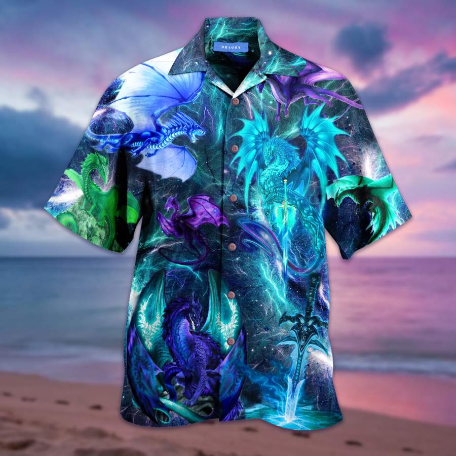 Dragon Galaxy Cosmos Hawaiian Shirt Ha2821