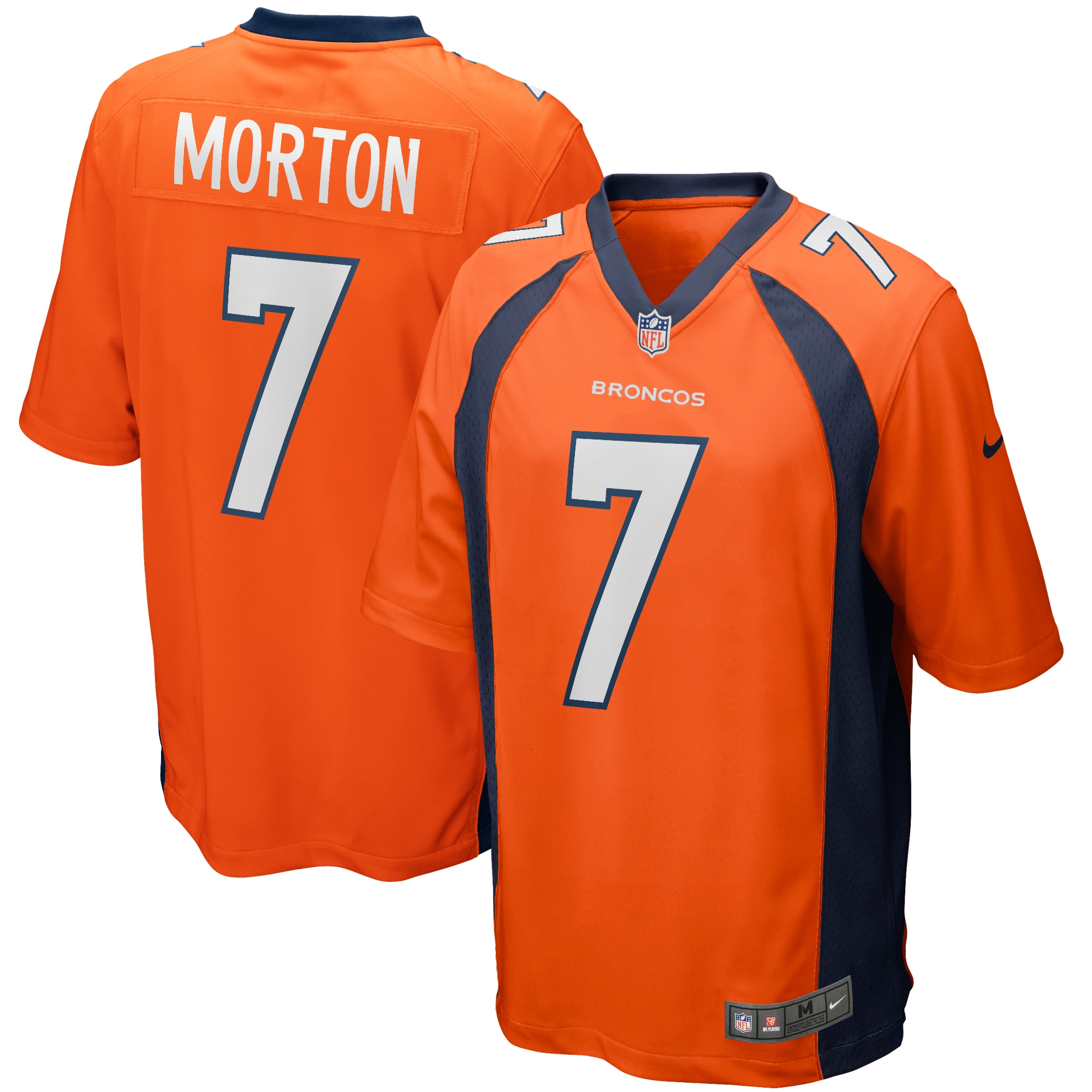 Men’s Denver Broncos Craig Morton Orange Game Retired Player Jersey