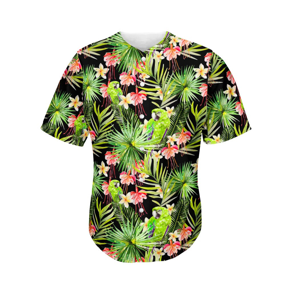 Tropical Hawaii Parrot Pattern Print Baseball Jersey Ha3809