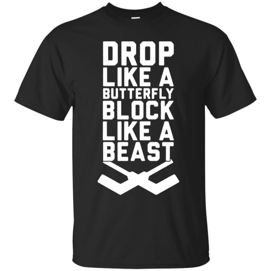 AGR Drop Like A Butterfly Block Like A Beast Hockey T-Shirt