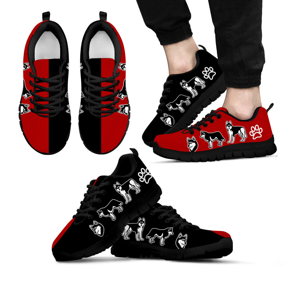 Husky Dog Lover Shoes Color Sneaker Walking Shoes – Best Shoes For Dog Lover, Best Gift For Dog Mom