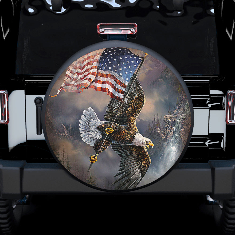 Eagle Decor Jeep Car Spare Tire Cover Gift For Campers