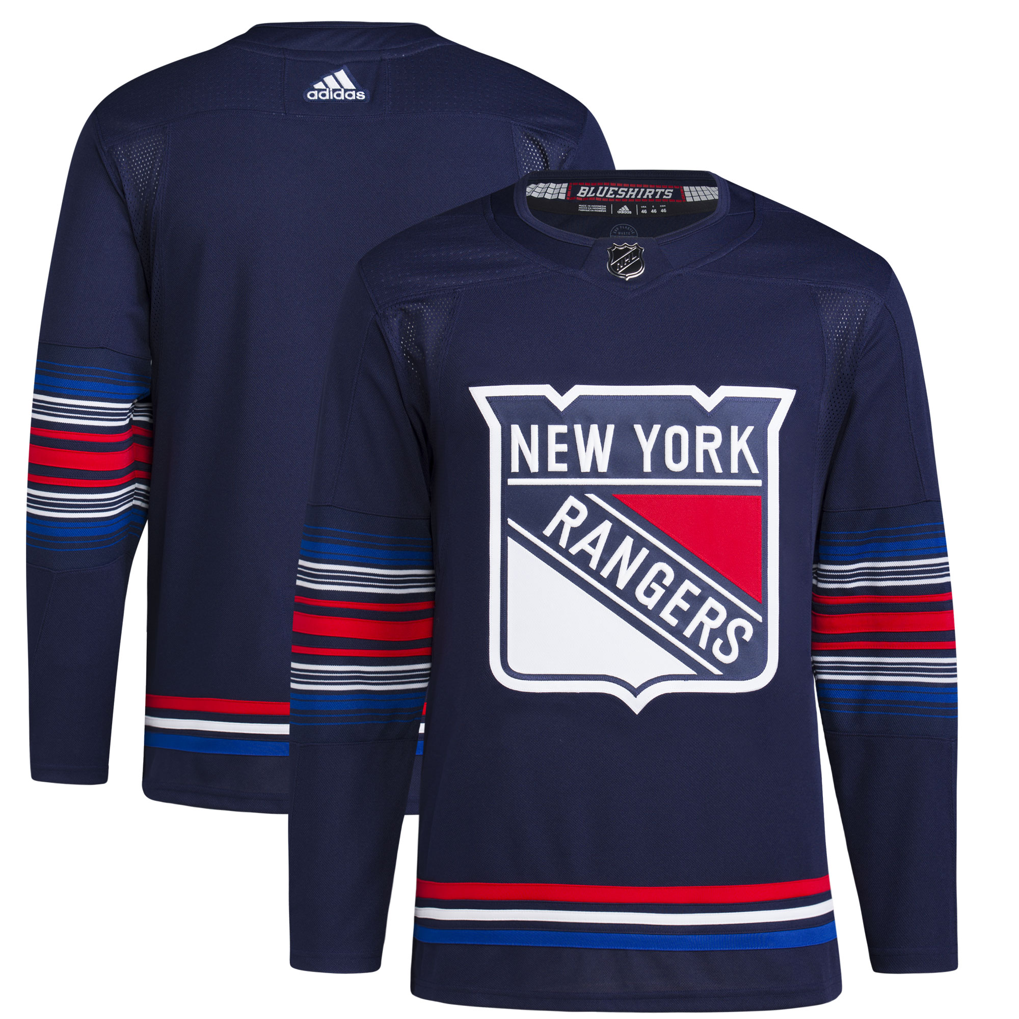 Men's New York Rangers adidas Navy Alternate Authentic Primegreen Jersey