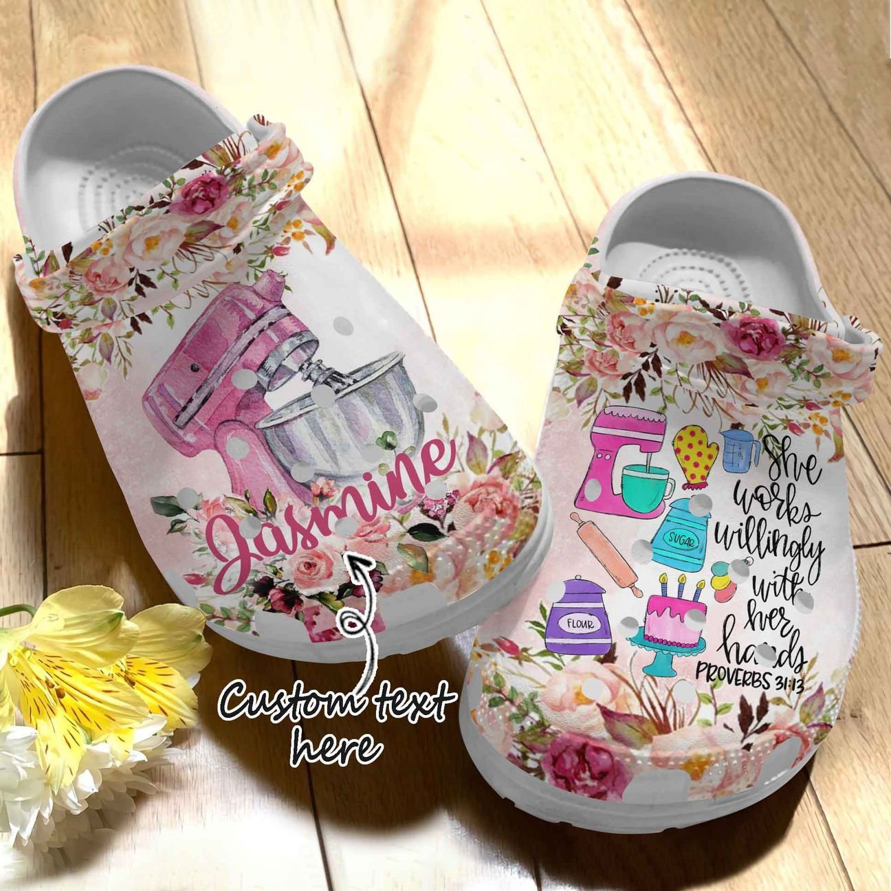 Baking Personalized Clog, Custom Name, Text Proverbs 3113, Fashion Style For Women, Men, Kid, Print 3D