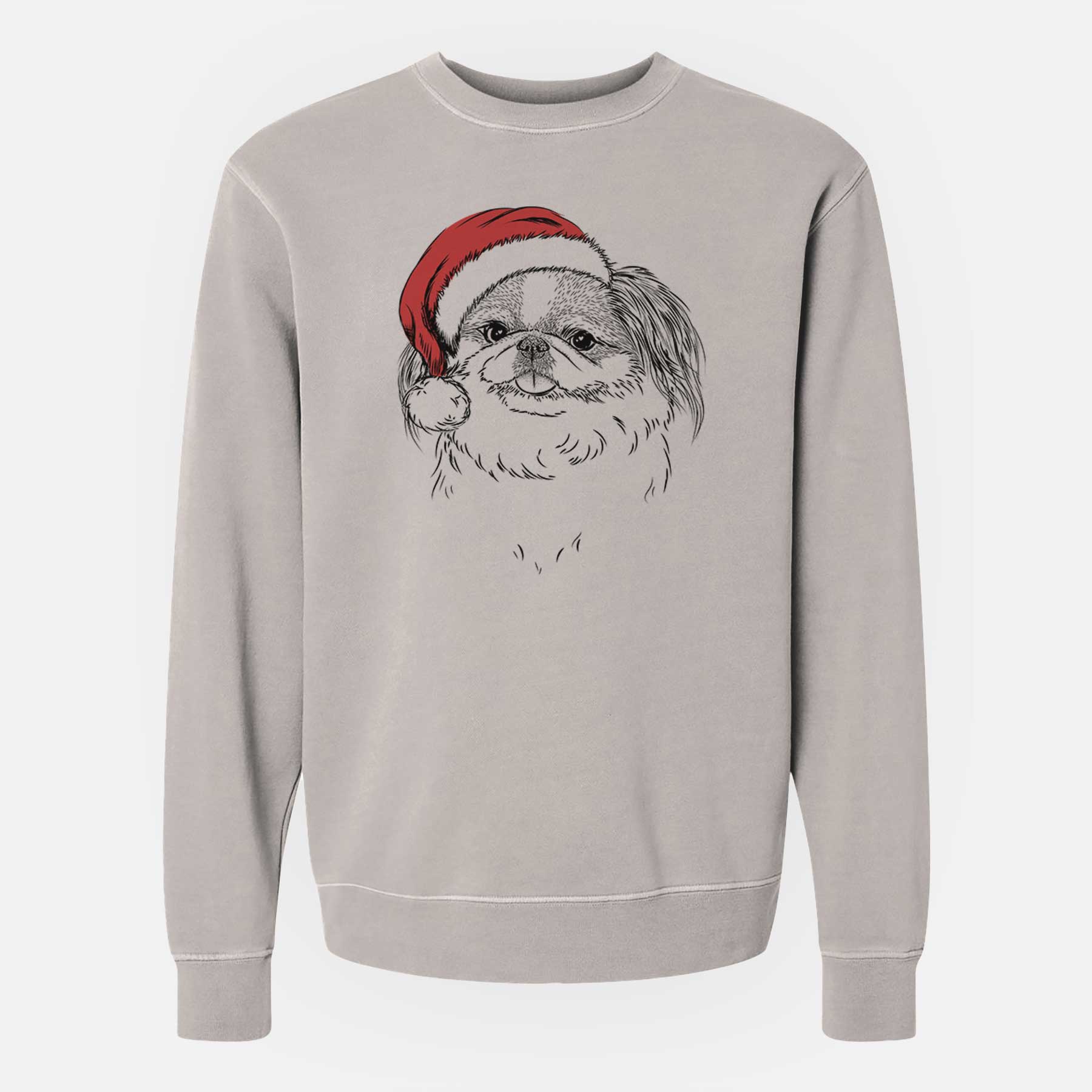 Santa Abra Bean The Pekingese – Unisex Pigment Dyed Crew Sweatshirt