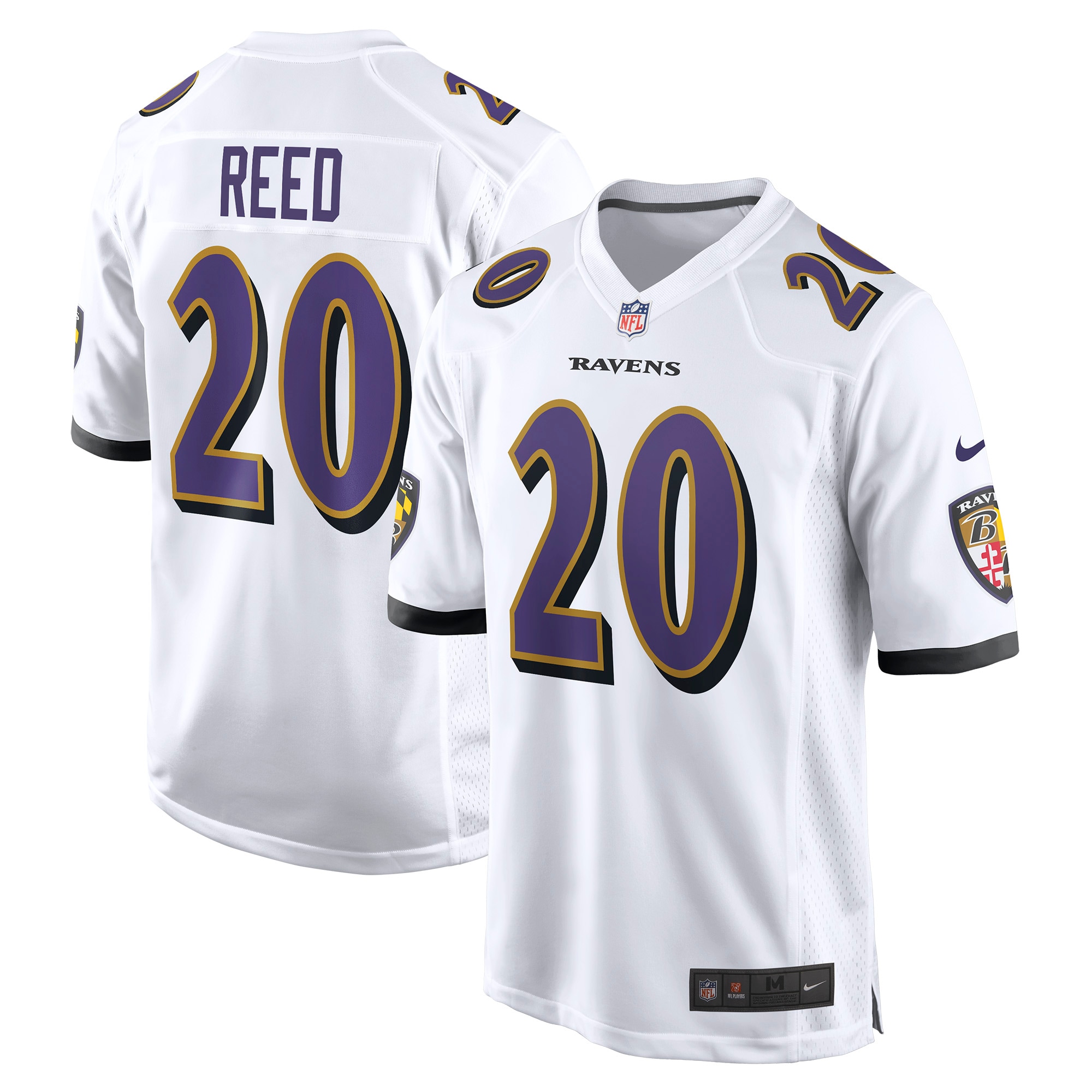 Ed Reed Baltimore Ravens Retired Player Game Jersey – White