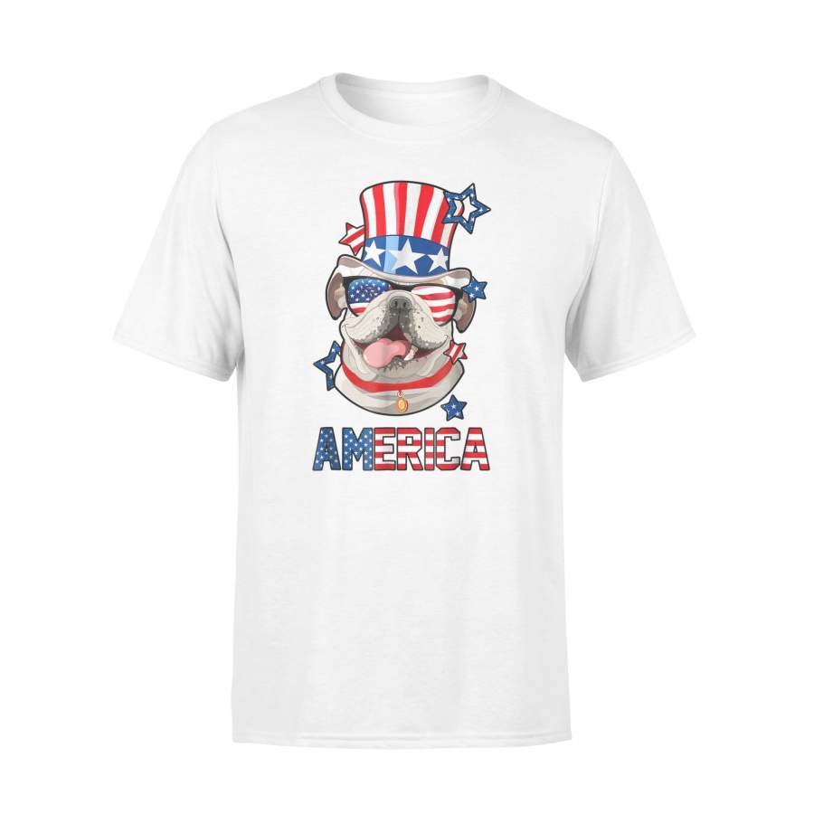 America English Bulldog Dog Owner 4th Of July T Shirt