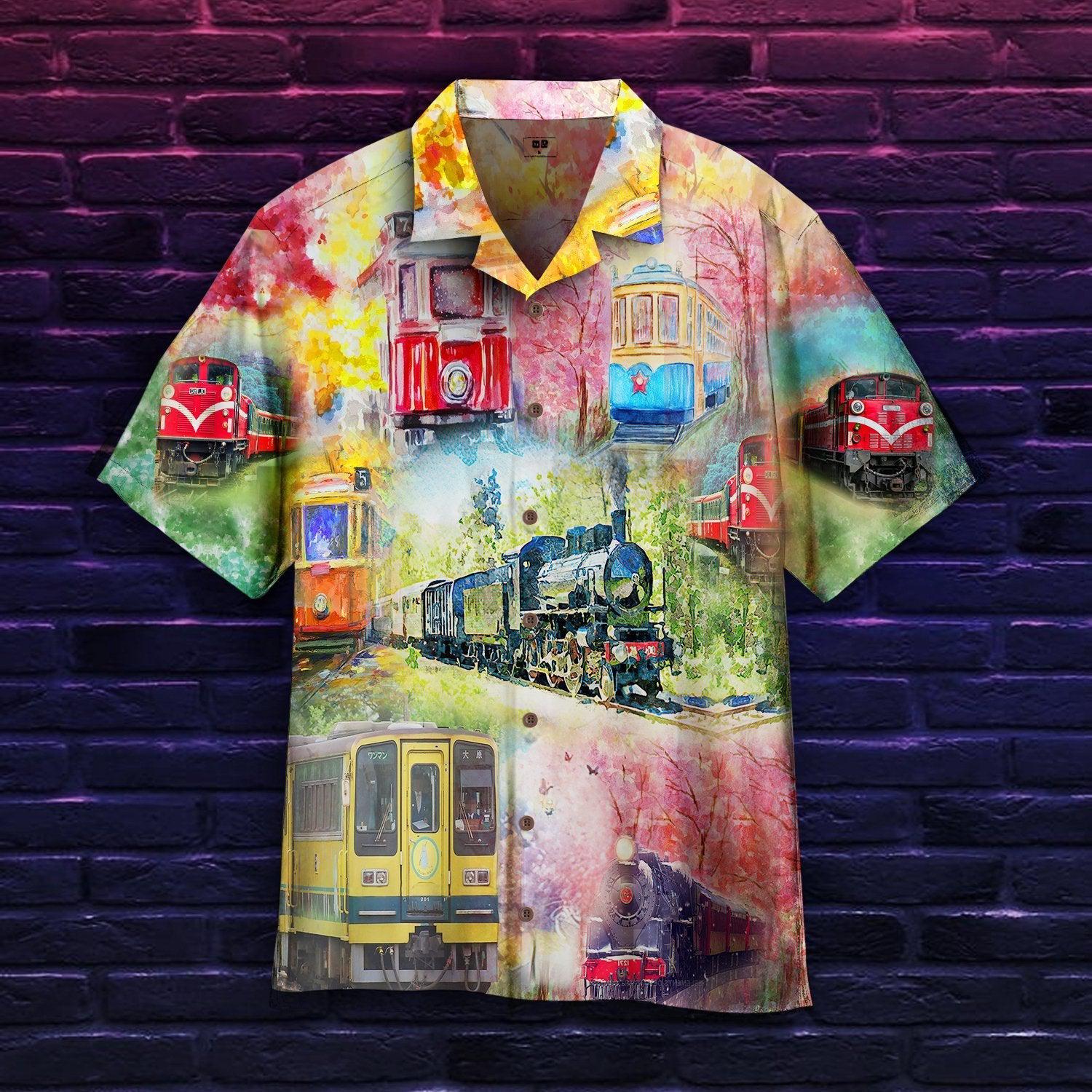 Take A Train Pink Aloha Hawaii Shirt For Men Women Ha16208