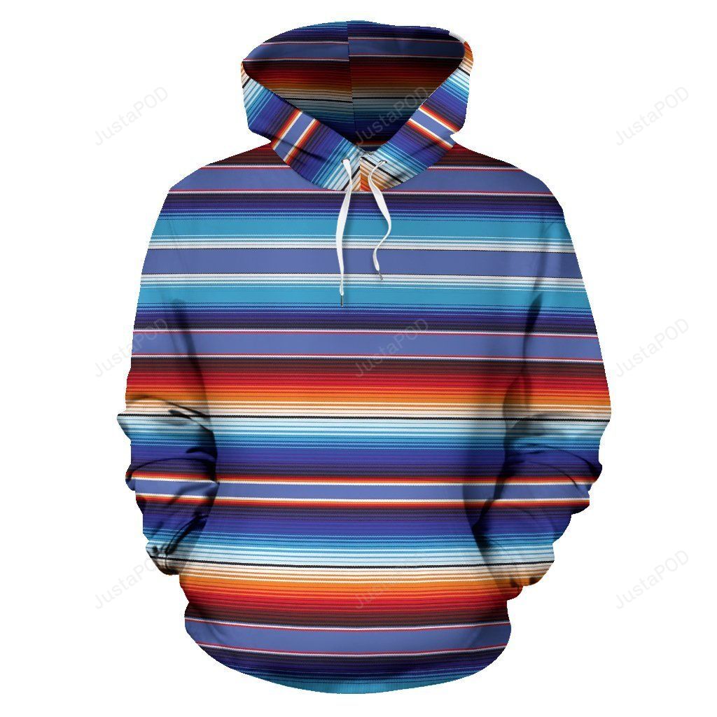 Baja Mexican Blanket Serape Pattern Print All Over Graphic 3D Hoodie For Men Women All Over 3D Printed Hoodie