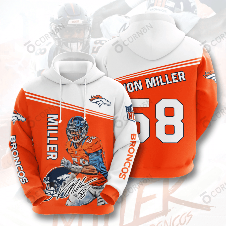 Denver Broncos 3D Hoodie