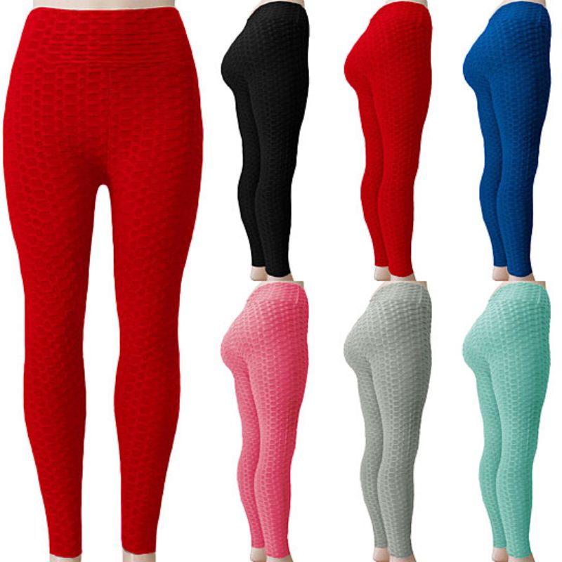 Women’s High Waisted Tummy Control Workout Ruched Butt Lifting Leggings – 3 Pack