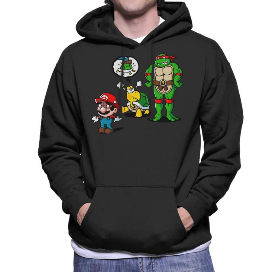 Turtle Big Bro Super Mario TMNT Men’s Hooded Sweatshirt