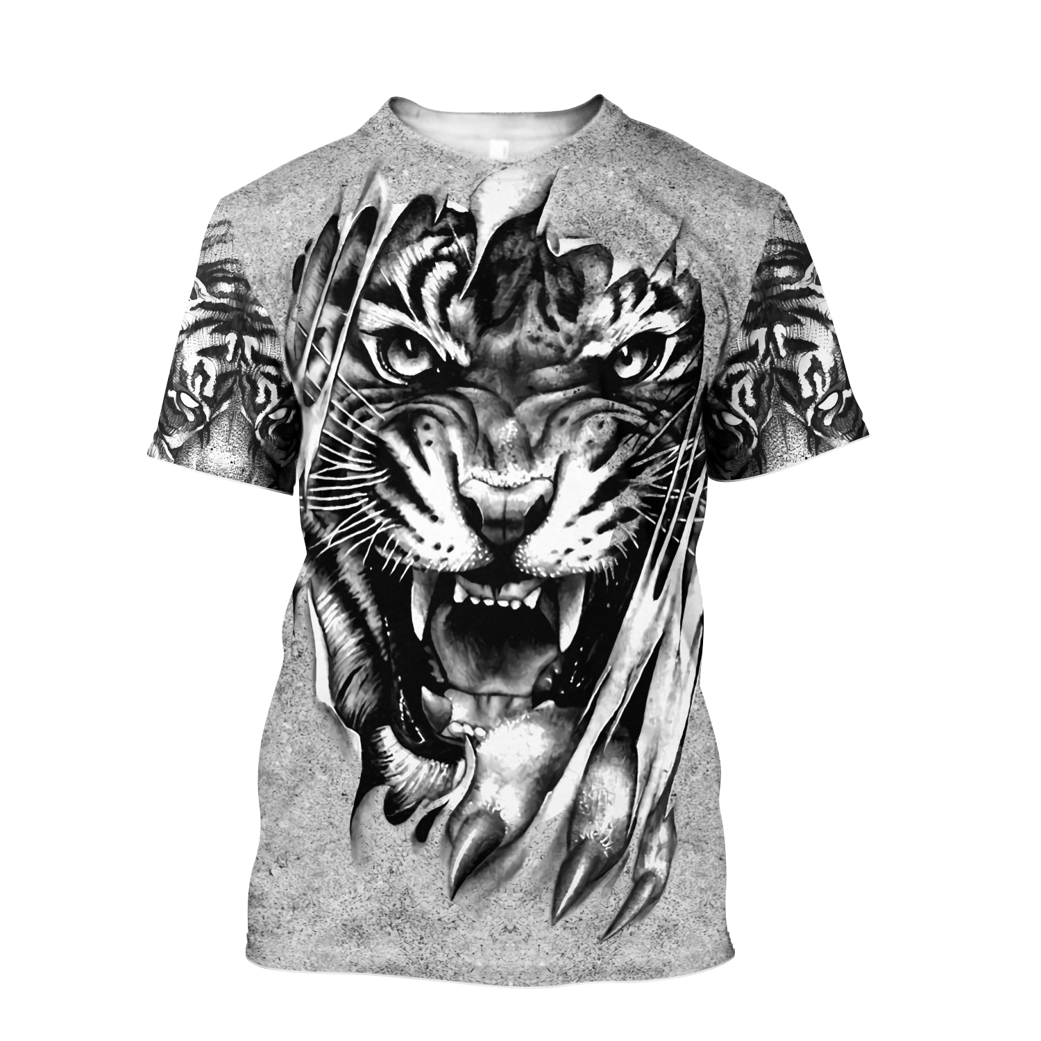 Tiger Tattoo Potrait Tshirt 3D All Over Printed Shirt For Men And Women