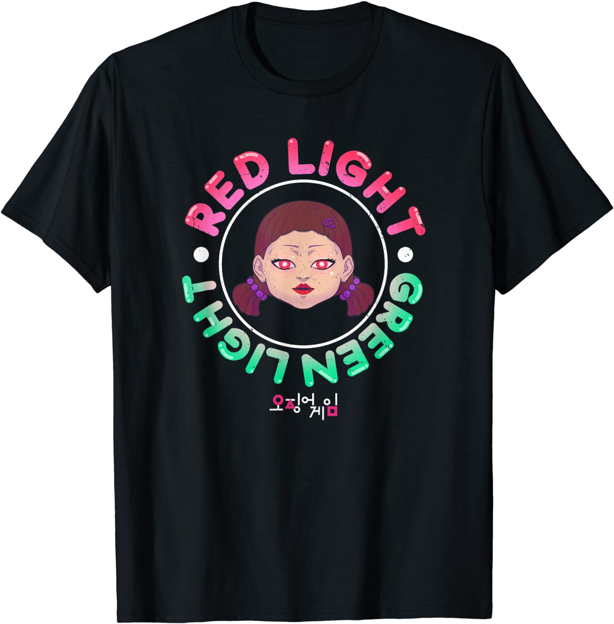 Squid Game Doll Red Light Green Light Logo T-Shirt