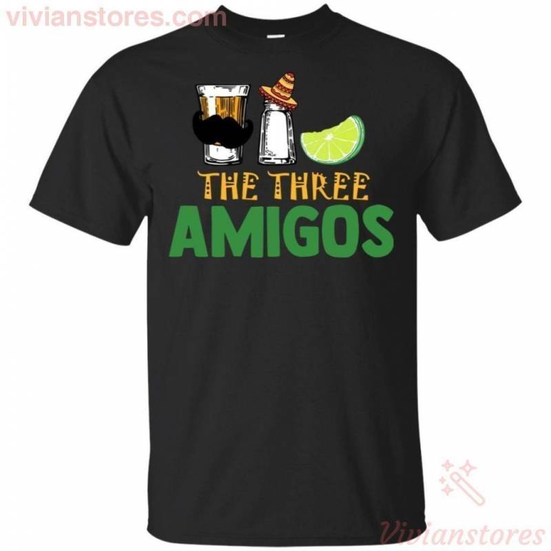 The Three Amigos Tequila Salt Lime T-Shirt For National Tequila Day PT06