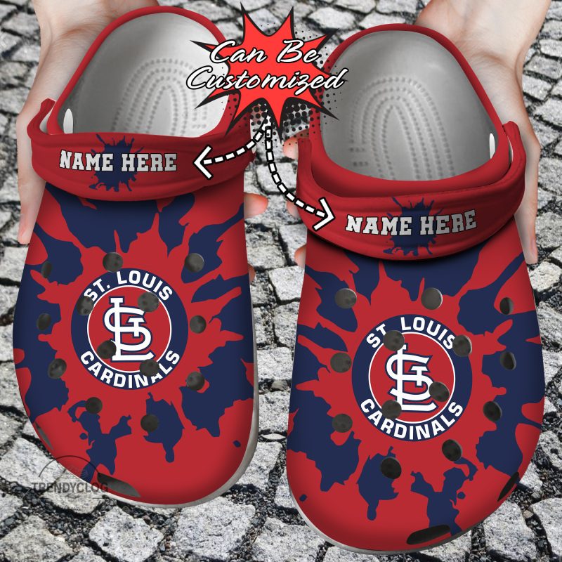 Baseball Personalized StL Cardinals Color Splash Clog Shoes