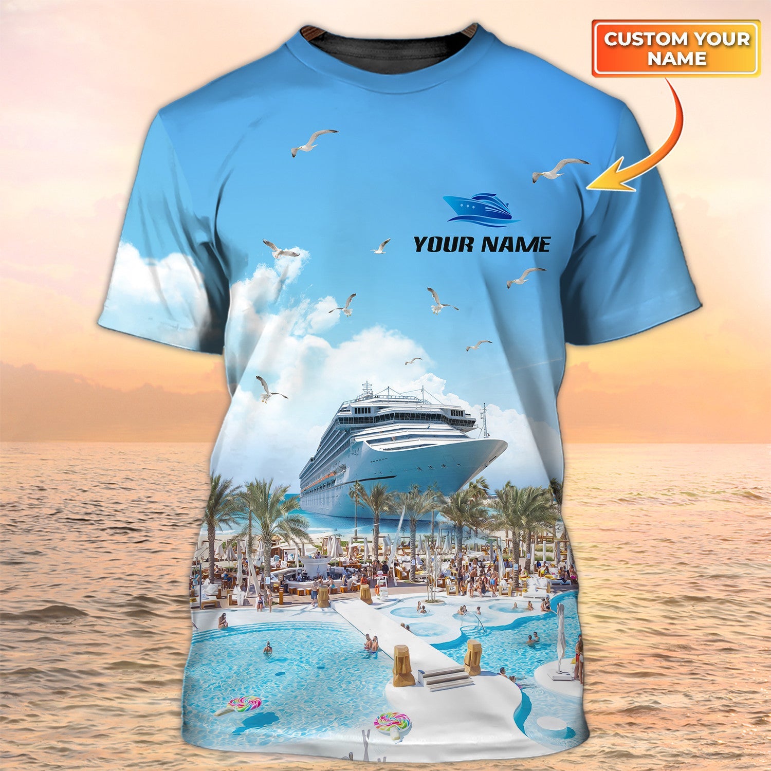 Custom Name Cruise Tshirts For Family, Cruise Tee Shirts 3D All Over Print For Summer Trip